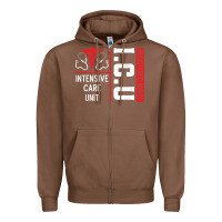 Chestnut ICU Registered Nurse Medical Intensive Care Unit Zipper Hoodie - longCreatives