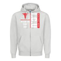Dove Grey ICU Registered Nurse Medical Intensive Care Unit Zipper Hoodie - longCreatives
