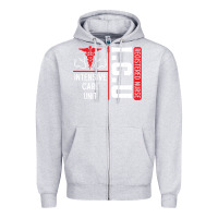 Heather Grey ICU Registered Nurse Medical Intensive Care Unit Zipper Hoodie - longCreatives