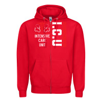 Red ICU Registered Nurse Medical Intensive Care Unit Zipper Hoodie - longCreatives