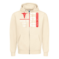 Sandshell ICU Registered Nurse Medical Intensive Care Unit Zipper Hoodie - longCreatives