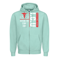 Seafoam ICU Registered Nurse Medical Intensive Care Unit Zipper Hoodie - longCreatives
