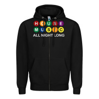 Black House Music All Night Long Ravers Zipper Hoodie - longCreatives