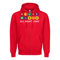 Red House Music All Night Long Ravers Zipper Hoodie - longCreatives