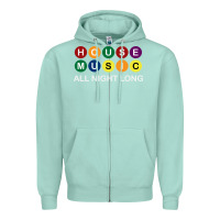 Seafoam House Music All Night Long Ravers Zipper Hoodie - longCreatives