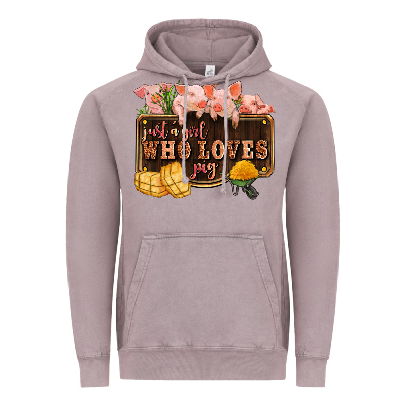 Just A Girl Who Loves Pig Olivia Vintage Hoodie by OliviaCreatesArt | Teevron