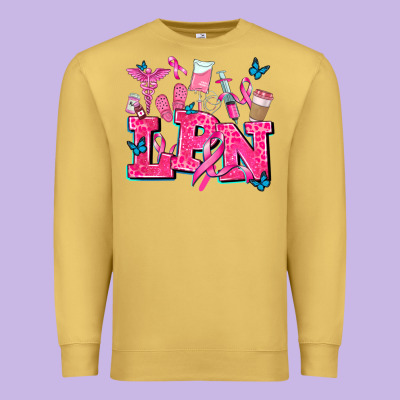 Lpn Cancer  Nurse With Premium Sweatshirt Designed By Adodesignshop