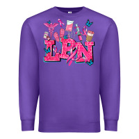 Purple lpn cancer  nurse with Premium Sweatshirt - AdoDesignShop
