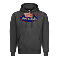 Charcoal Heather Moo and Oink Chicago Zipper Hoodie - longCreatives