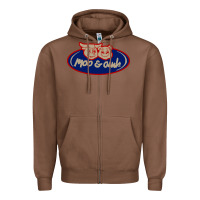 Chestnut Moo and Oink Chicago Zipper Hoodie - longCreatives