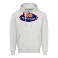 Dove Grey Moo and Oink Chicago Zipper Hoodie - longCreatives