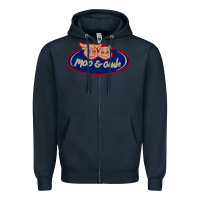 Navy Moo and Oink Chicago Zipper Hoodie - longCreatives
