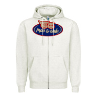 Oatmeal Heather Moo and Oink Chicago Zipper Hoodie - longCreatives