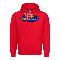 Red Moo and Oink Chicago Zipper Hoodie - longCreatives