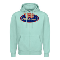 Seafoam Moo and Oink Chicago Zipper Hoodie - longCreatives