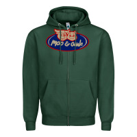 Sports Green Moo and Oink Chicago Zipper Hoodie - longCreatives