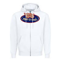 White Moo and Oink Chicago Zipper Hoodie - longCreatives