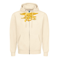 Sandshell Navy Seals badge Zipper Hoodie - longCreatives