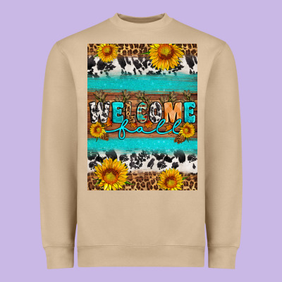 Welcome Fall Heavyweight Sweatshirt Designed By Artiststas
