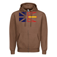 Chestnut Newfoundland and Labrador Flag - 3 Color Zipper Hoodie - longCreatives