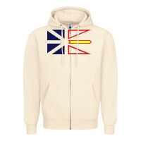 Sandshell Newfoundland and Labrador Flag - 3 Color Zipper Hoodie - longCreatives