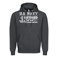 Smoke US Navy Retired Shirt Zipper Hoodie - longCreatives