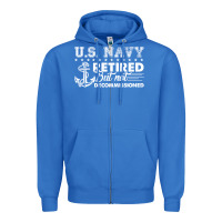 True Royal US Navy Retired Shirt Zipper Hoodie - longCreatives