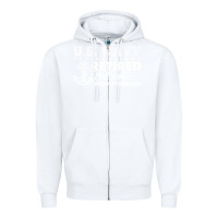 White US Navy Retired Shirt Zipper Hoodie - longCreatives
