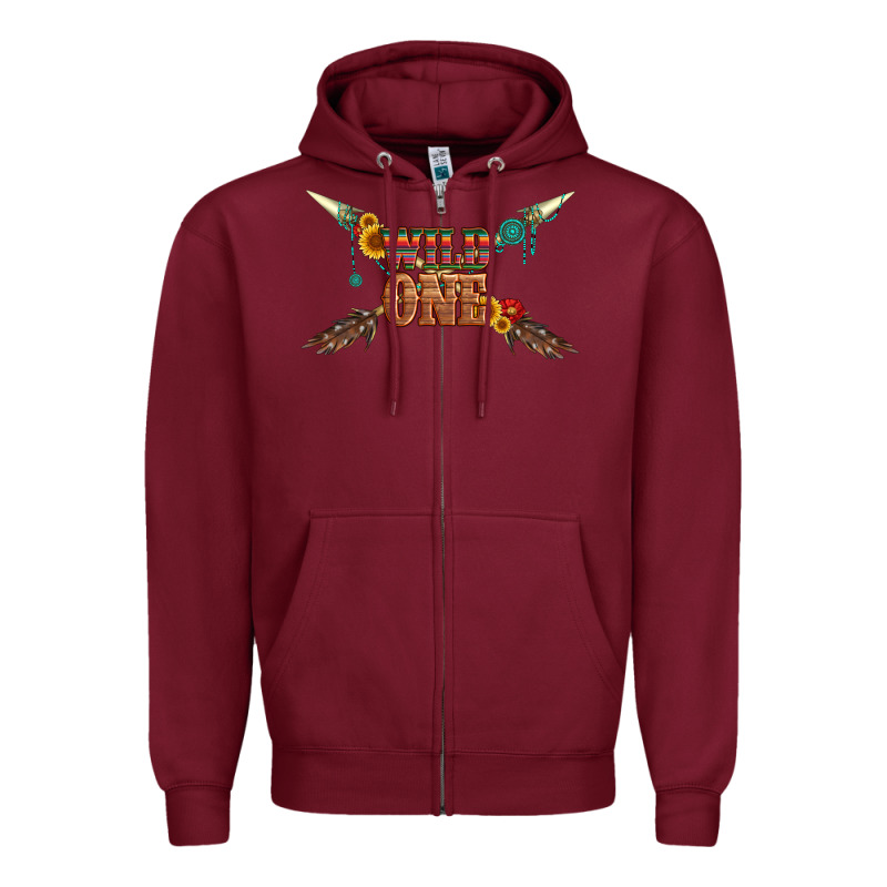 Wild One With Gemstone And Sunflower Zipper Hoodie by Artiststas | Teevron