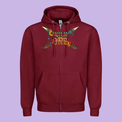 Wild One With Gemstone And Sunflower Zipper Hoodie Designed By Artiststas