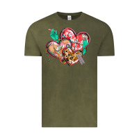 Vintage Olive nurse hearts Vintage Tee - CowGirlArtShop