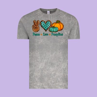 Peace Love Pumpkins Vintage Tee Designed By Jasminsmagicworld