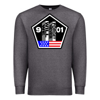 Charcoal Heather 9-11 We Will Never Forget Premium Sweatshirt - longCreatives