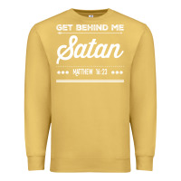 Antique Gold Get behind me Satan Matthew 1623 Quote Premium Sweatshirt - longCreatives