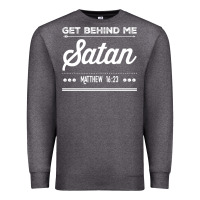 Charcoal Heather Get behind me Satan Matthew 1623 Quote Premium Sweatshirt - longCreatives