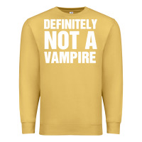 Antique Gold Definitely Not A Vampire merch Premium Sweatshirt - longCreatives