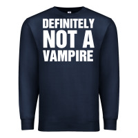Navy Definitely Not A Vampire merch Premium Sweatshirt - longCreatives