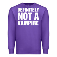 Purple Definitely Not A Vampire merch Premium Sweatshirt - longCreatives