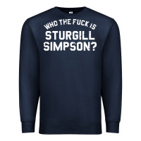 Navy who the fuck is sturgill simpson Premium Sweatshirt - longCreatives