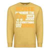 Antique Gold dog t  shirt home is where the dog hair stick funny  gift t  shirt Premium Sweatshirt - longCreatives