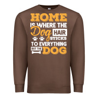 Chestnut dog t  shirt home is where the dog hair stick funny  gift t  shirt Premium Sweatshirt - longCreatives