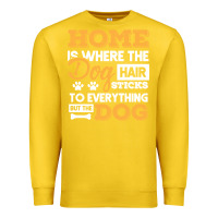 Lemon dog t  shirt home is where the dog hair stick funny  gift t  shirt Premium Sweatshirt - longCreatives
