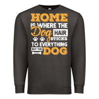 Smoke dog t  shirt home is where the dog hair stick funny  gift t  shirt Premium Sweatshirt - longCreatives