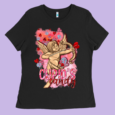 Cupids Candy With Candies Valentine's Day Ladies Tee Designed By Howdyjamesfarm