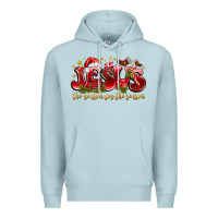 Blue Mist Jesus The Reason For The Season Premium Hoodie - CowhideDigitalArt