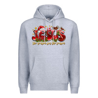 Heather Grey Jesus The Reason For The Season Premium Hoodie - CowhideDigitalArt