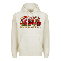 Oatmeal Heather Jesus The Reason For The Season Premium Hoodie - CowhideDigitalArt