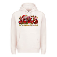 Pale Pink Jesus The Reason For The Season Premium Hoodie - CowhideDigitalArt