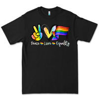 Black Peace love equality Premium Tee - NancyCooperArtShop
