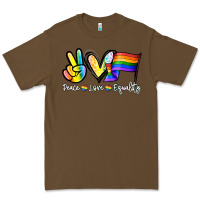 Cacao Peace love equality Premium Tee - NancyCooperArtShop
